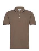 Lindbergh Polo Shirt With Contrast Piping Brun