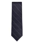 Michael Kors Solid Stripe Tie Marinblå