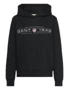 GANT Reg Shield Hoodie Svart