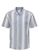 ONLY & SONS Onscaiden Life Stripe Linen Resort Noos Grå