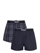 BOSS 2P Boxer Shorts Ew Marinblå