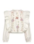 Mango Floral Embroidered Blouse Vit