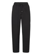 Mango Flowy Straight-Fit Trousers With Bow Svart