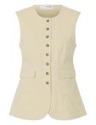 Selected Femme Slfiluna Sl Butt D Pocket Vest B Kräm