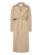 Mango Cotton Trench Coat With Belt Beige